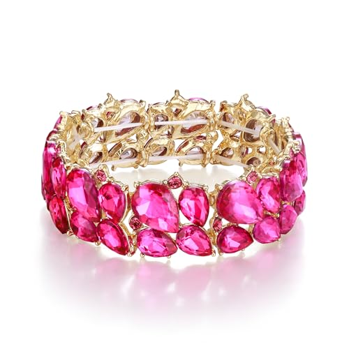 Hot Pink Gold-Tone