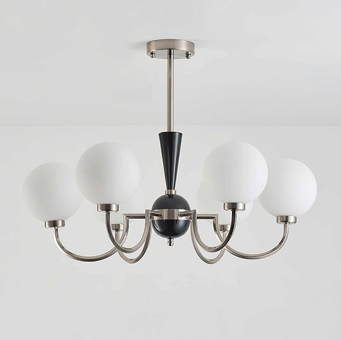 Alana Globe Chandelier - Modern Crystal Glass Ceiling Light Fixture for Dining Room, Bedroom & Living Room | Elegant Home Decor Lighting for Wedding, Restaurant & Office