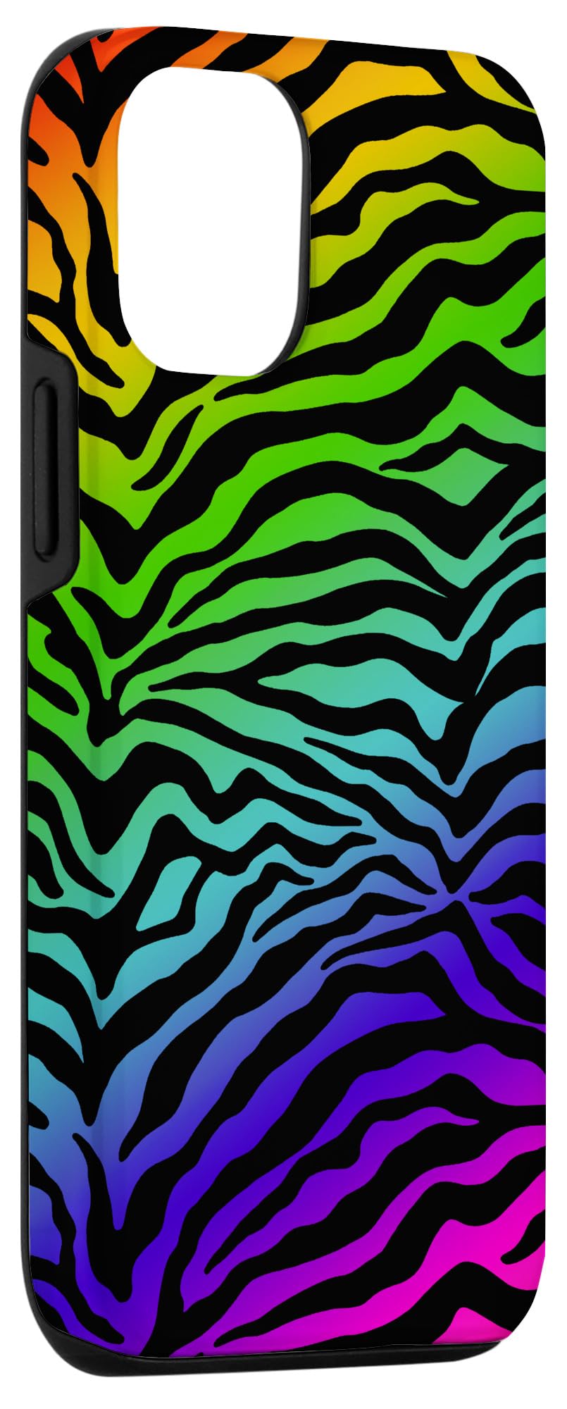 iPhone 12/12 Pro Case - Rainbow Zebra Print Spectrum Design for Women & Girls | Trendy Animal Lover Phone Cover for Daily Use, School & Travel Protection