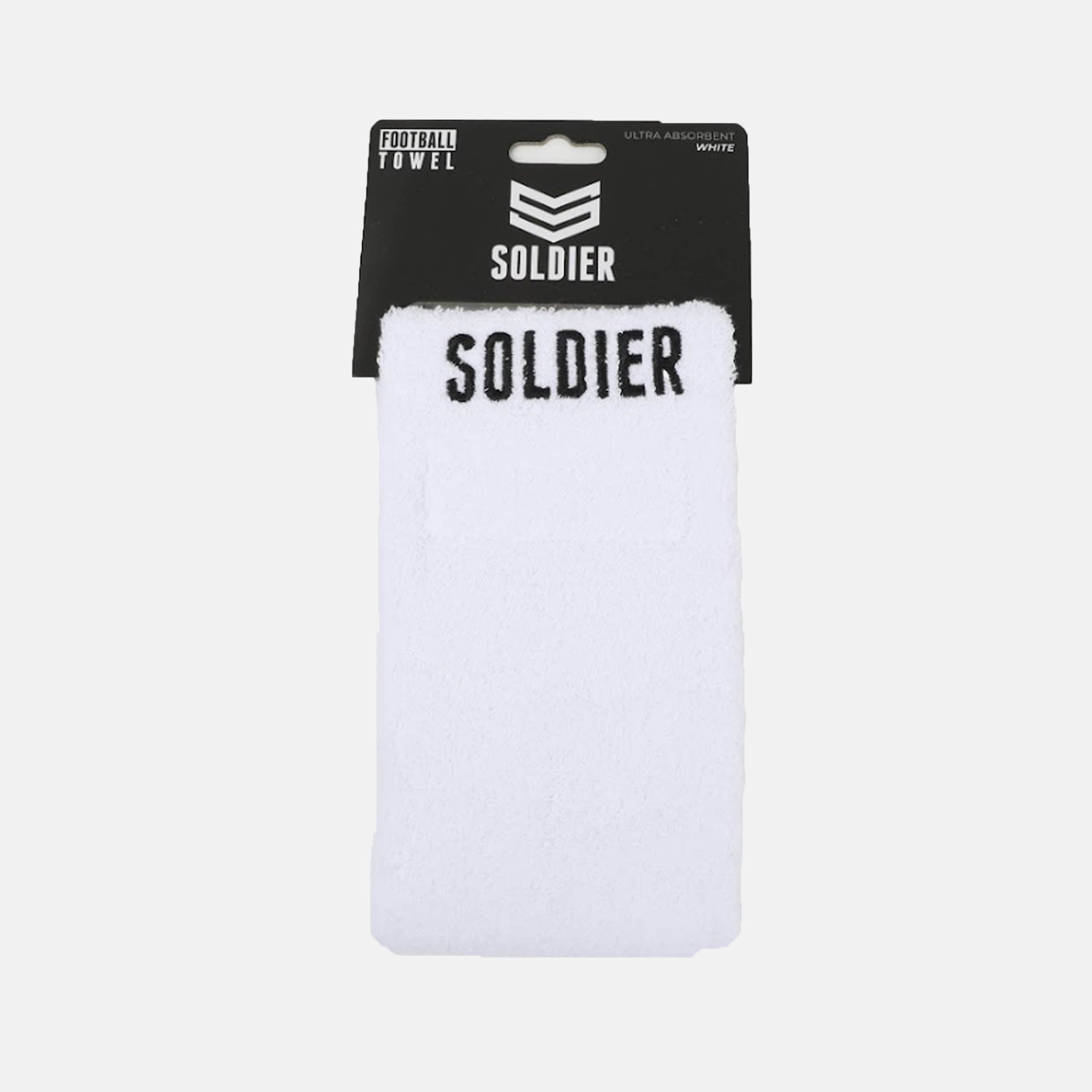 Premium Football Towel - White & Black - Absorbent & Quick-Drying for Players, Coaches & Fans - Perfect for Games, Training & Gyms
