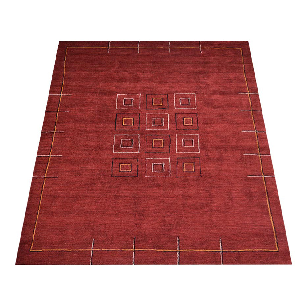 SereneFusion Hand Knotted Wool Rug - Soft & Durable Bohemian Style Area Rug for Living Room, Bedroom, or Office Decor