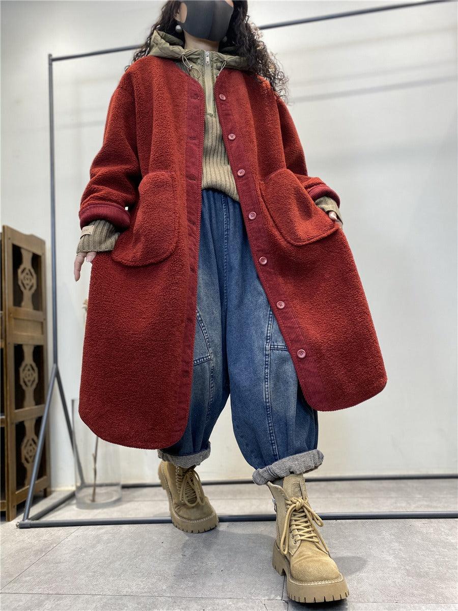 Women's Wool Coat - Single Breasted Winter Warm Coat for Women - Perfect for Office, Travel & Outdoor Activities