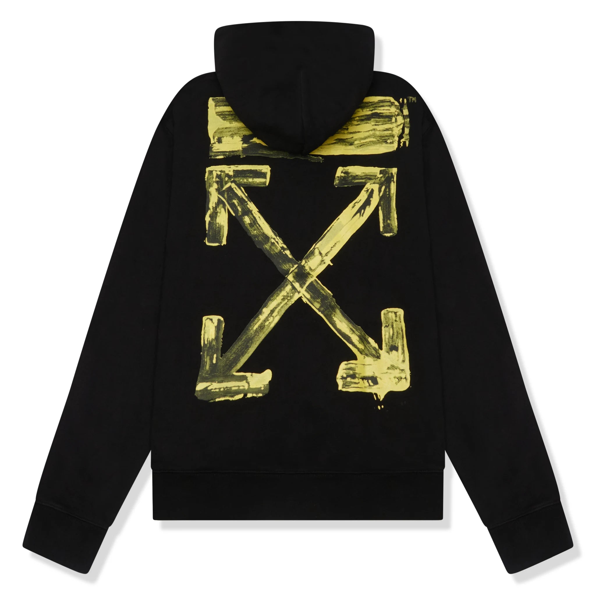 Vintage Off-White Acrylic Arrows Black Multi-Strings Hoodie - Streetwear Fashion for Men & Women | Perfect for Urban Outfits & Casual Wear