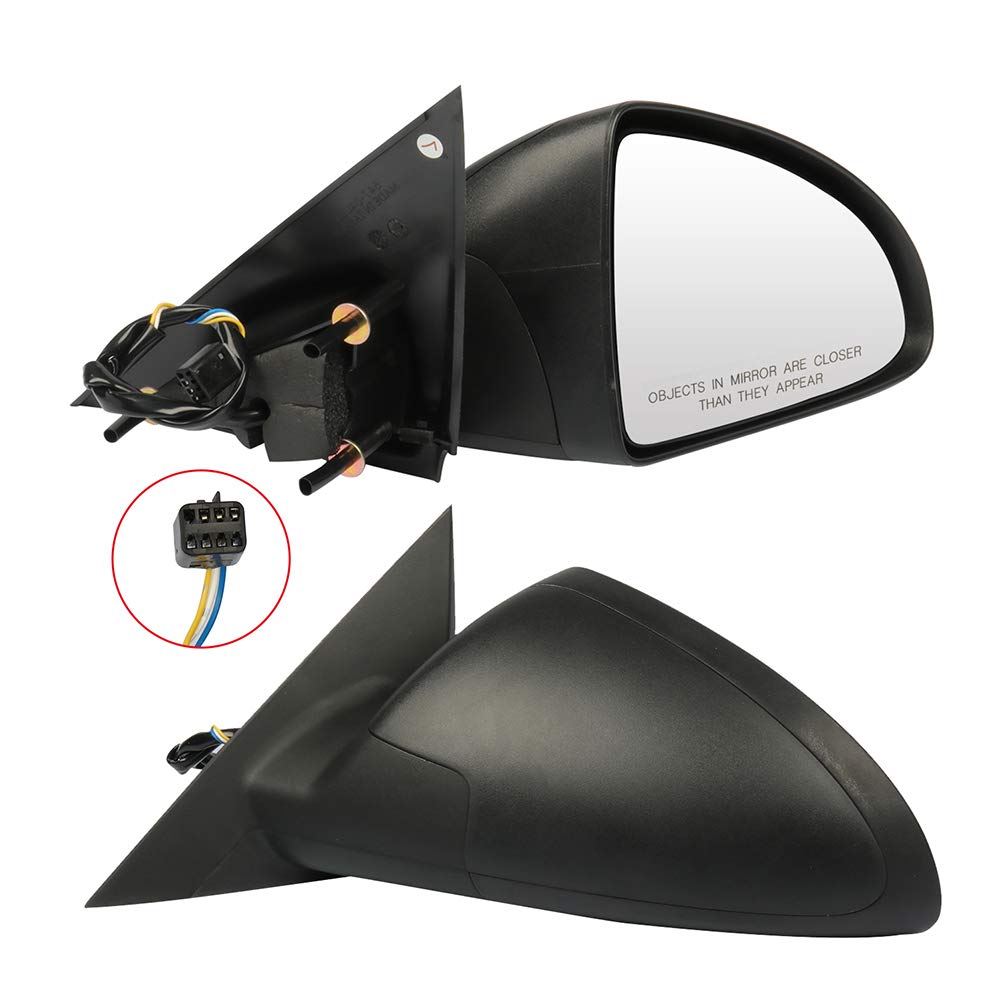 SCITOO Power Folding Side View Mirrors - Driver & Passenger Side Replacement for 2005-2009 Pontiac G6 (GM1320291 GM1321291) | Manual Control, Left & Right Mirrors | Perfect for Daily Commuting & Road Trips