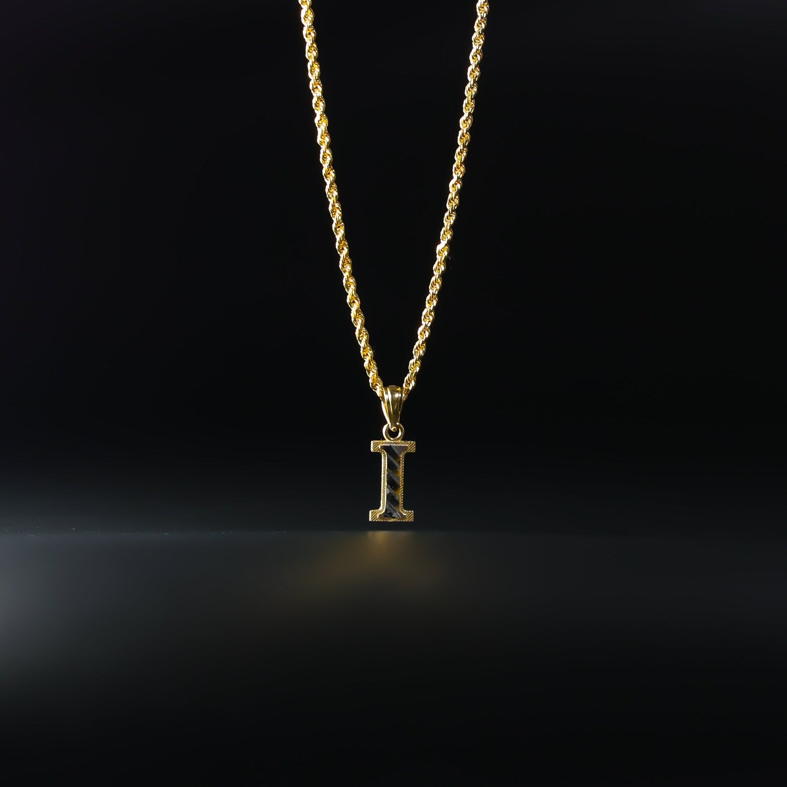 14K Gold Block Letter I Pendant Necklace - A to Z Initial Pendants for Women & Girls - Perfect for Birthdays, Anniversaries & Gifts