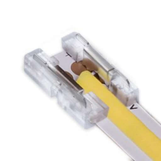 24V COB LED Strip with Solderless Connector (8mm) - High Brightness Flexible LED Light Strip for Home, Kitchen, Cabinet, and DIY Lighting Projects