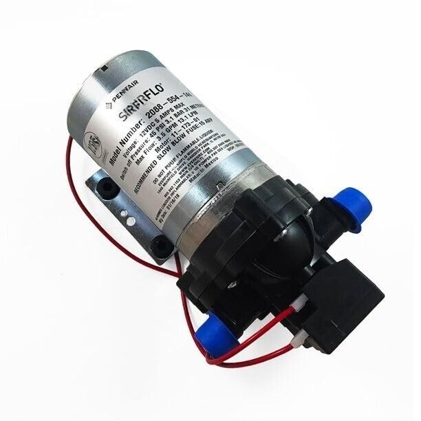 12V DC Fresh Water Pump 3.5 GPM 45 PSI for RV Motorhome - SHURflo OEM Replacement (2088-554-144) - Perfect for Camping, Boating & Off-Grid Water Systems