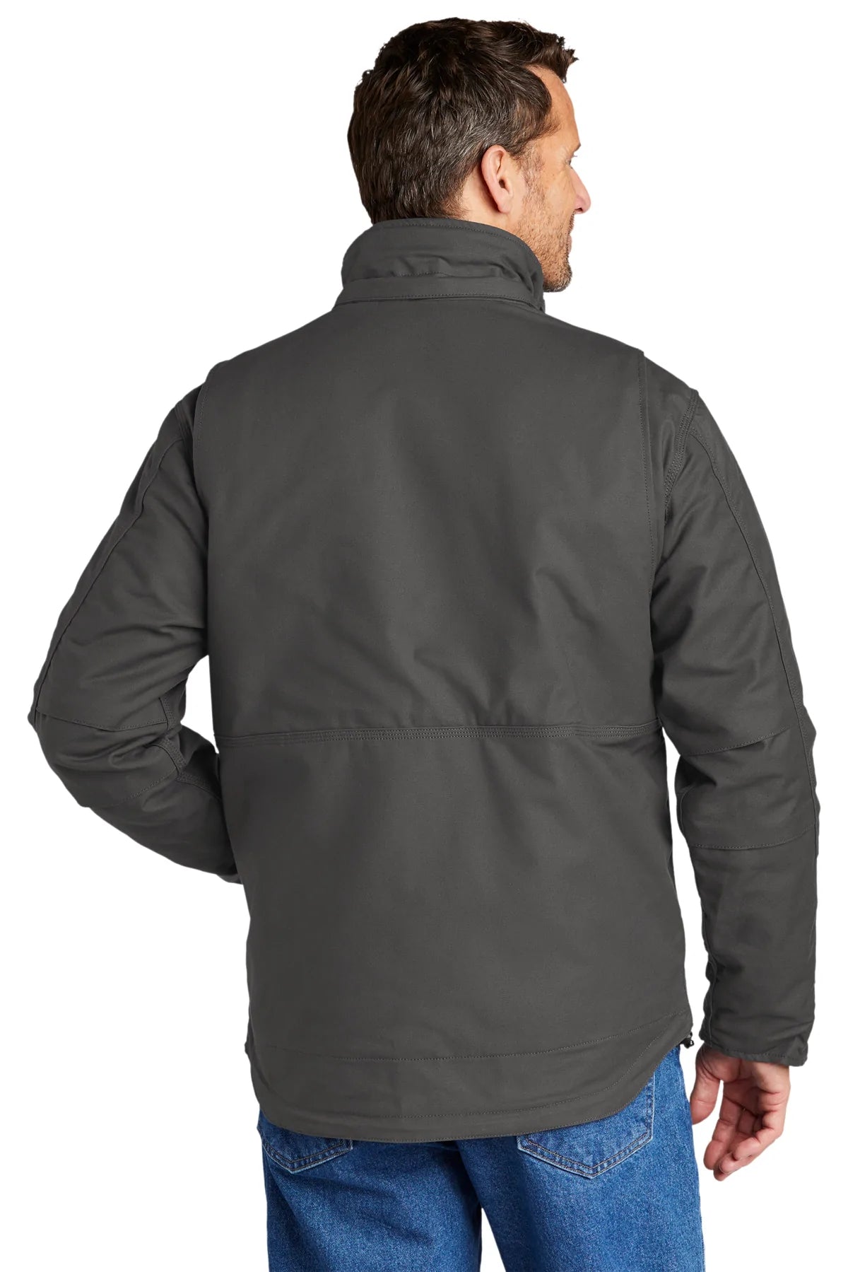 Carhartt Full Swing Cryder Jacket for Men - Water-Resistant Work Jacket with Branded Logo, Shadow Grey - Ideal for Construction, Outdoor Work & Heavy-Duty Activities