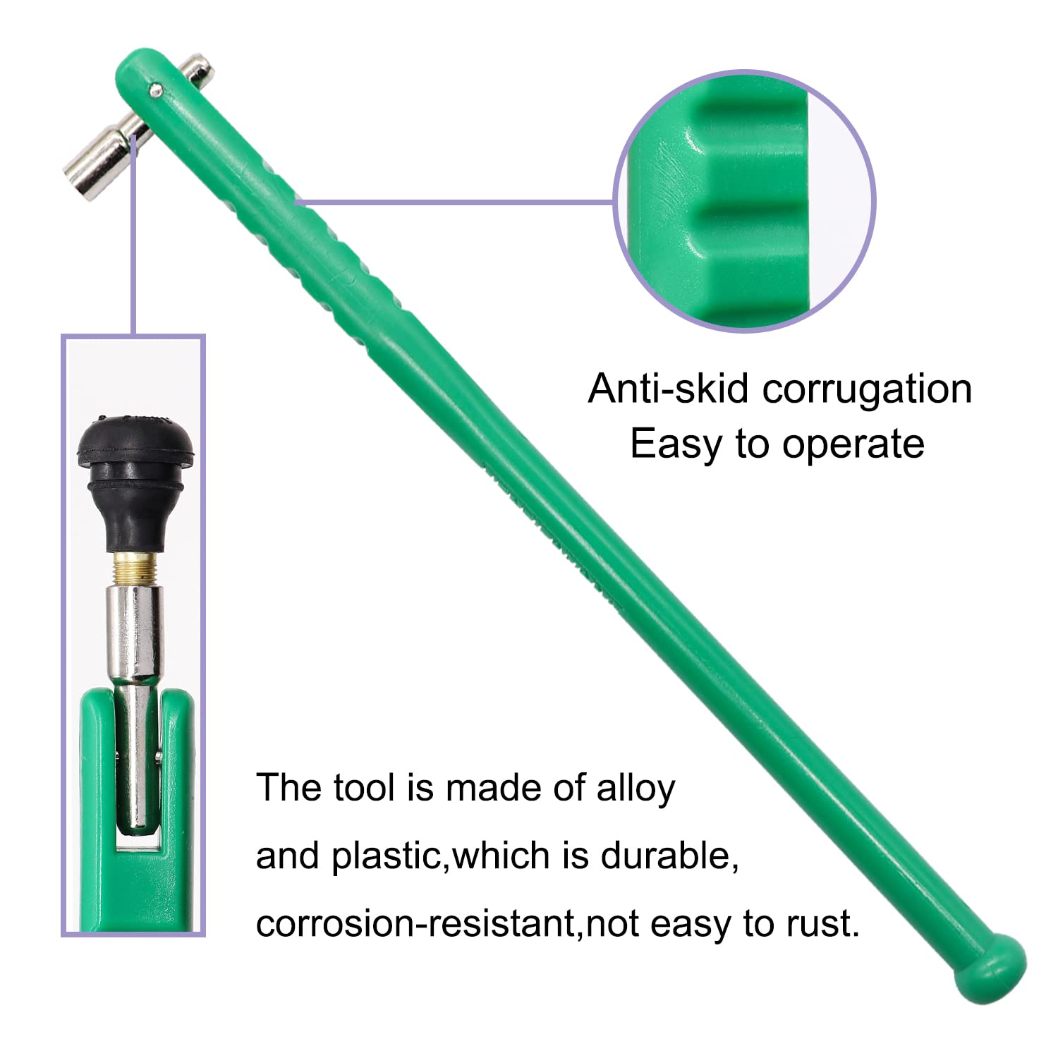 10PCS Tire Valve Stem Puller & Installer Tool Kit - Includes TR412 Valve Stems, Valve Cores, 4-Way Tool & Core Remover for Car, Bike, Motorcycle Tire Repair - Perfect for Mechanics & DIY Auto Maintenance