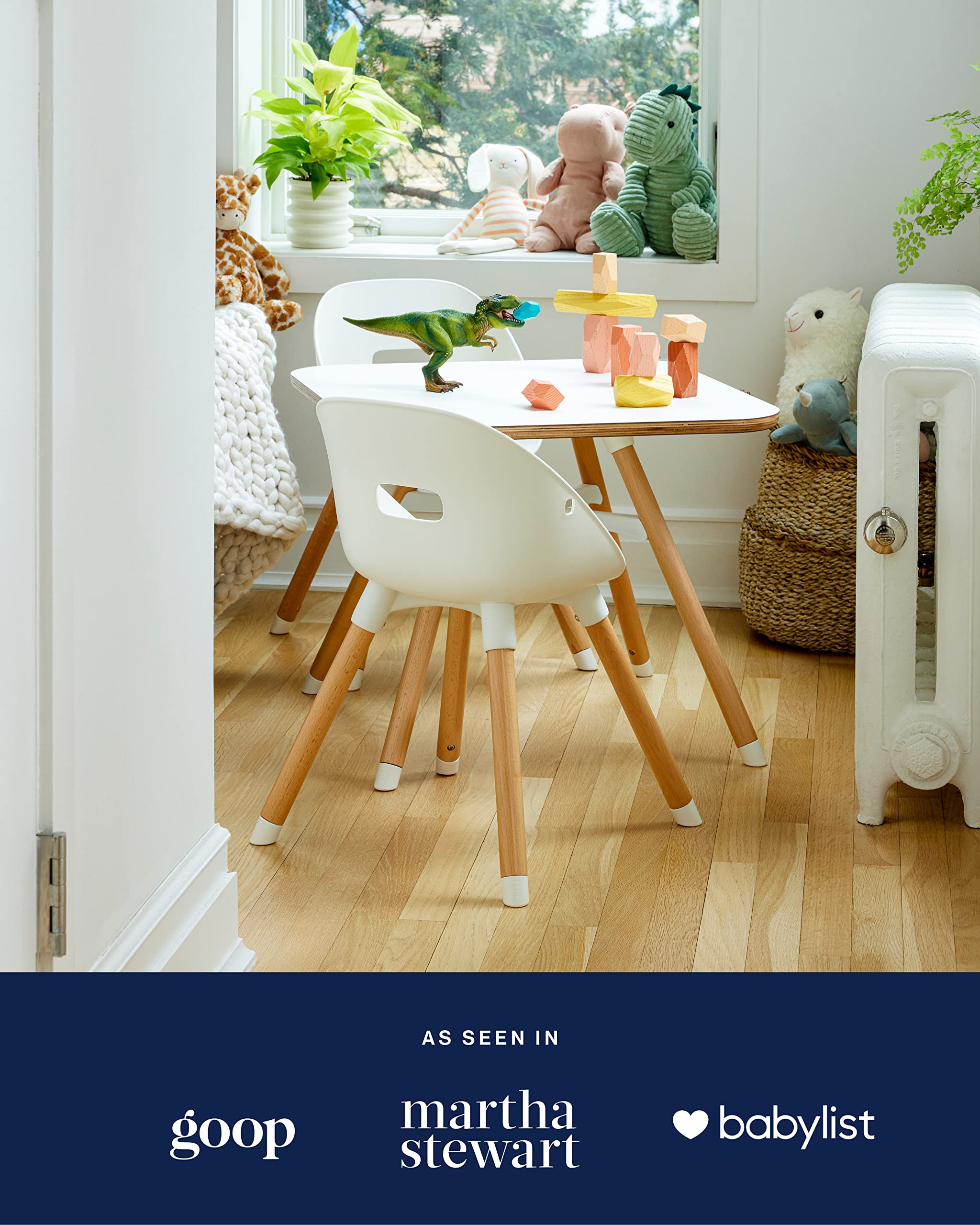 Lalo The Play Table - Natural Wooden Kids Activity Table for Preschoolers & Toddlers | Easy to Clean Surface & Quick Setup | 23.6