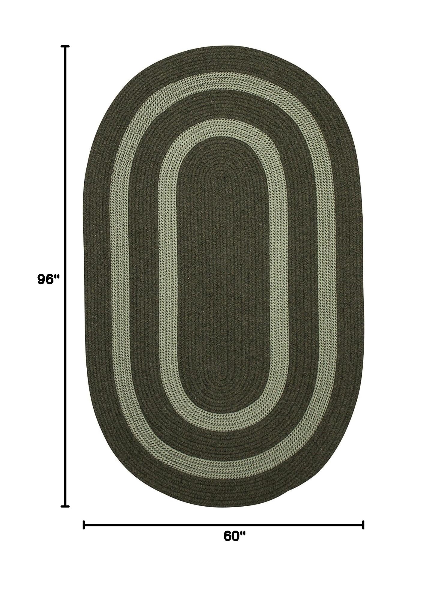 Premium Graywood Area Rug 5x8 Feet - Soft Moss Green Indoor Rug for Living Room, Bedroom, and Office - Eco-Friendly & Non-Slip Backing