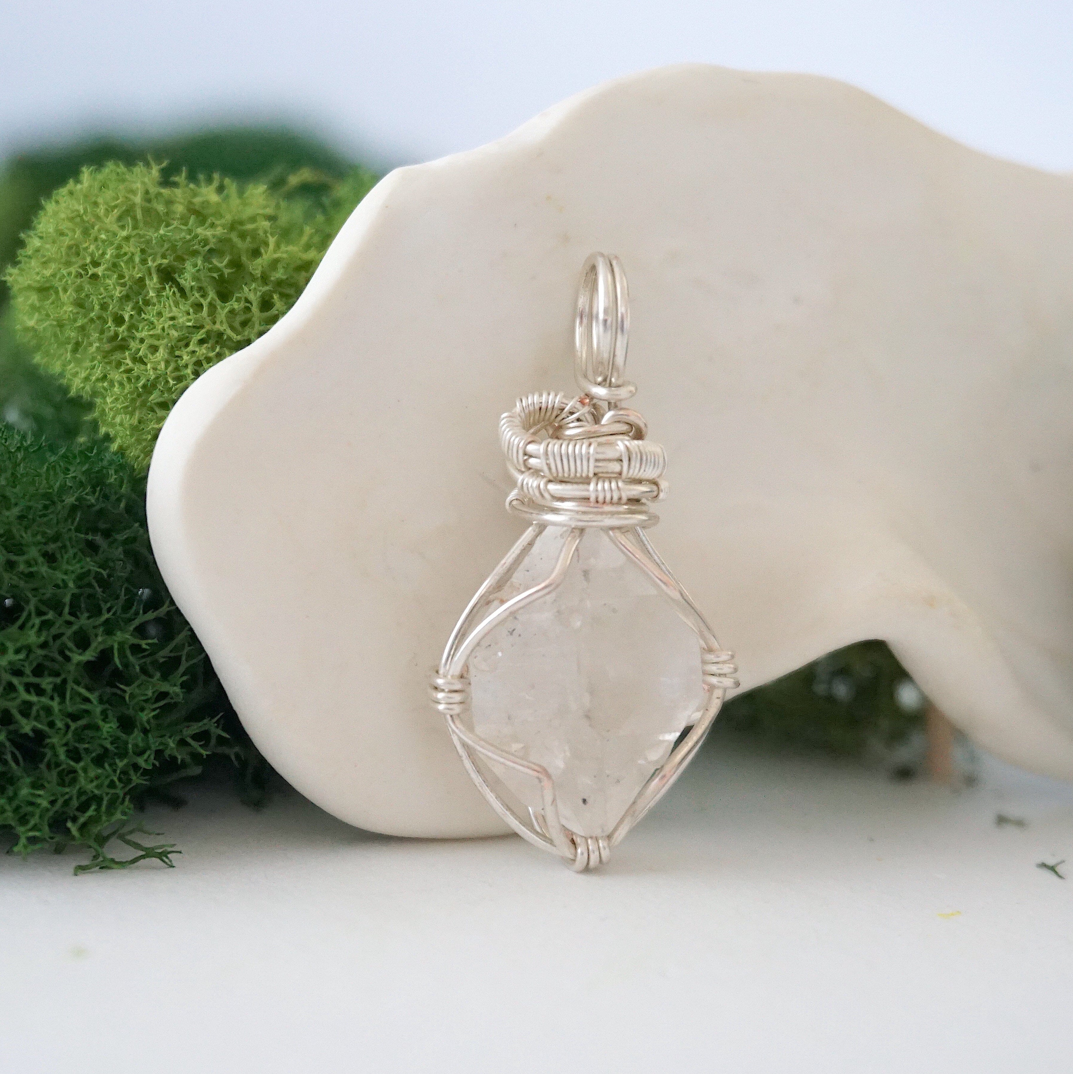 Herkimer Diamond Necklace - Sterling Silver Plated Pendant for Women, Elegant Crystal Jewelry Gift for Birthday, Anniversary & Special Occasions
