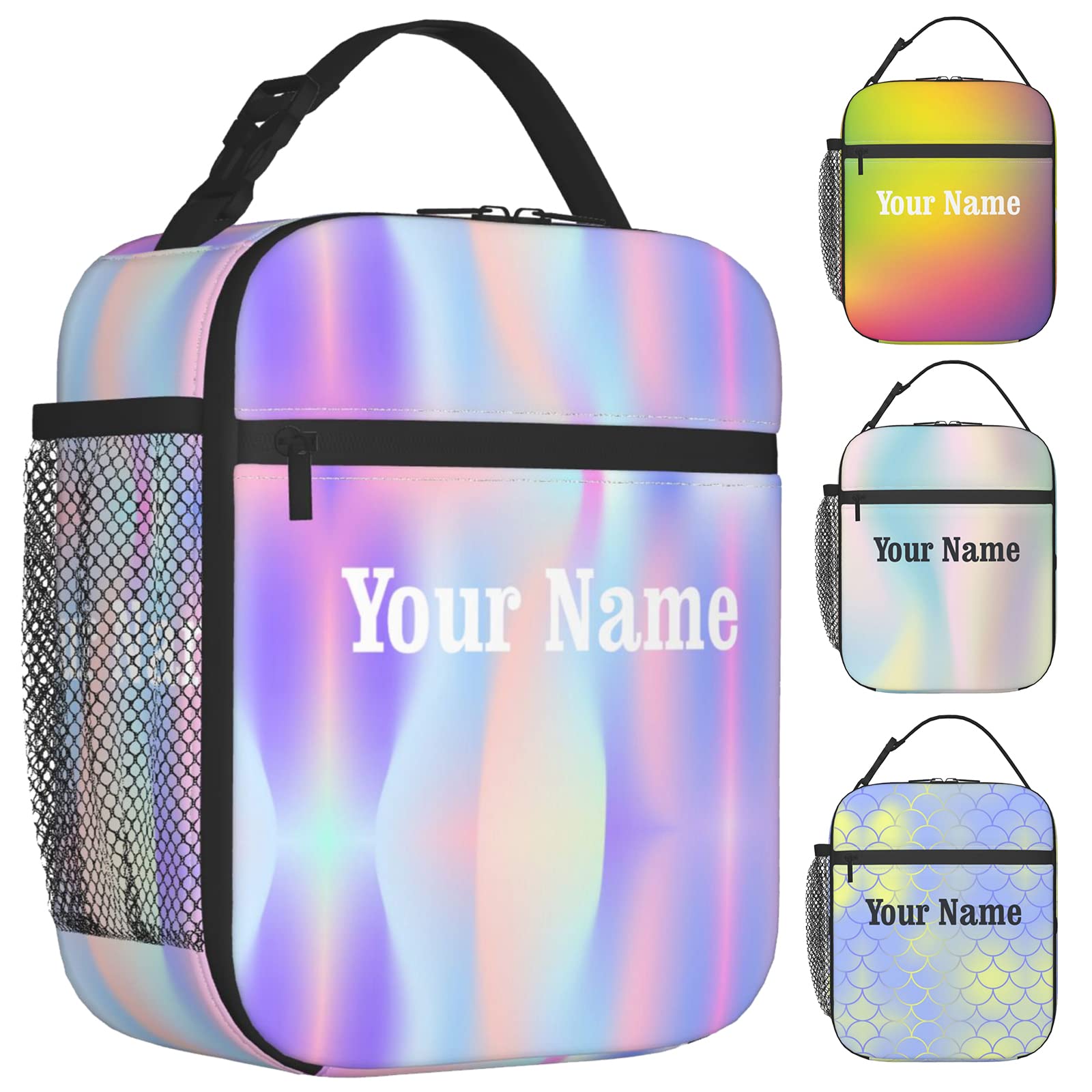 Custom Insulated Lunch Bag with Photo Personalization - Reusable Tote Lunch Box with Adjustable Shoulder Strap for Work, School & Picnic - Perfect for Women, Men & Adults (Ideal for Office Commutes, School Lunches & Outdoor Activities)