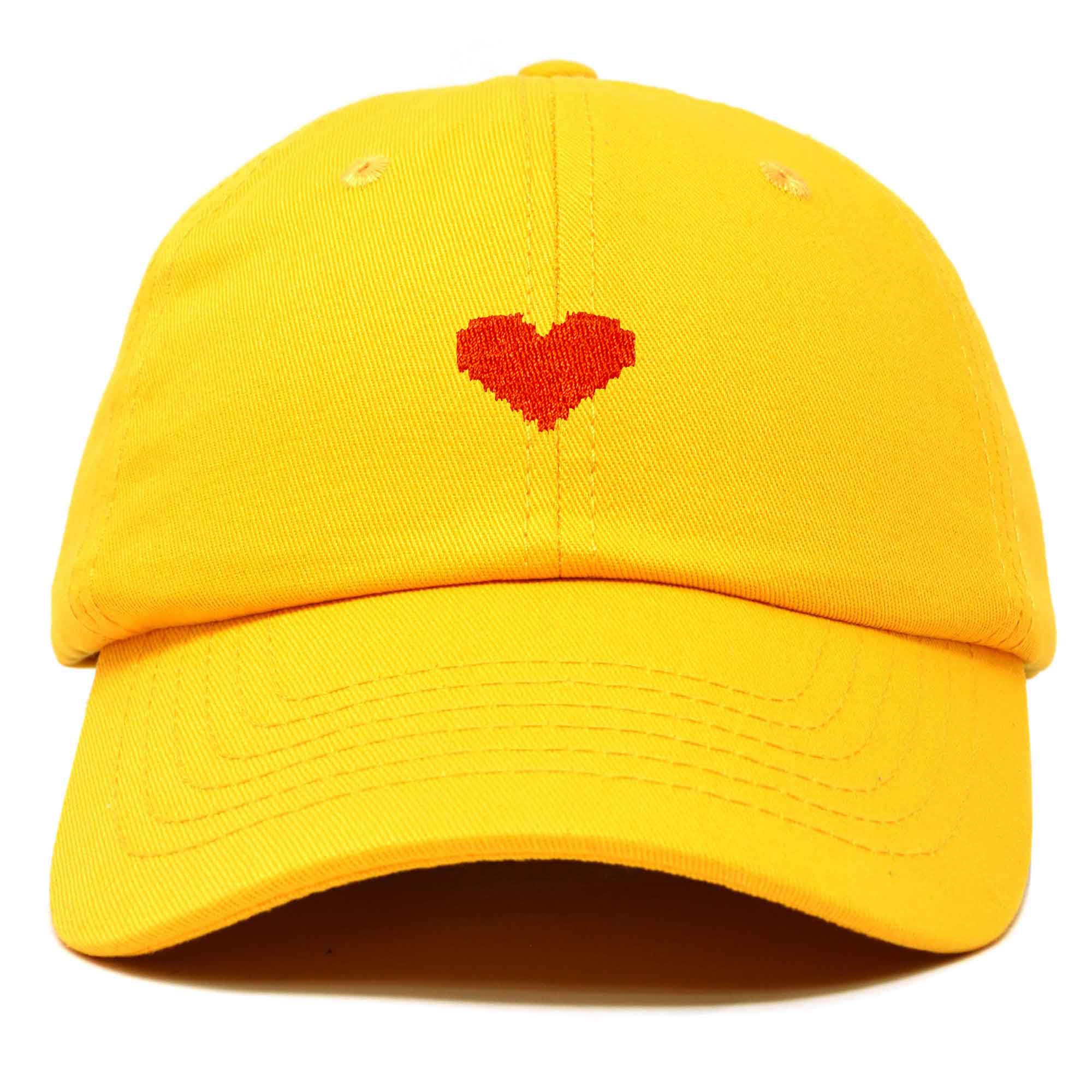 DALIX Pixel Heart Embroidered Cotton Dad Hat for Women - Valentine's Day Gift, Casual Fashion Accessory for Outdoor Activities, Dates, and Everyday Wear