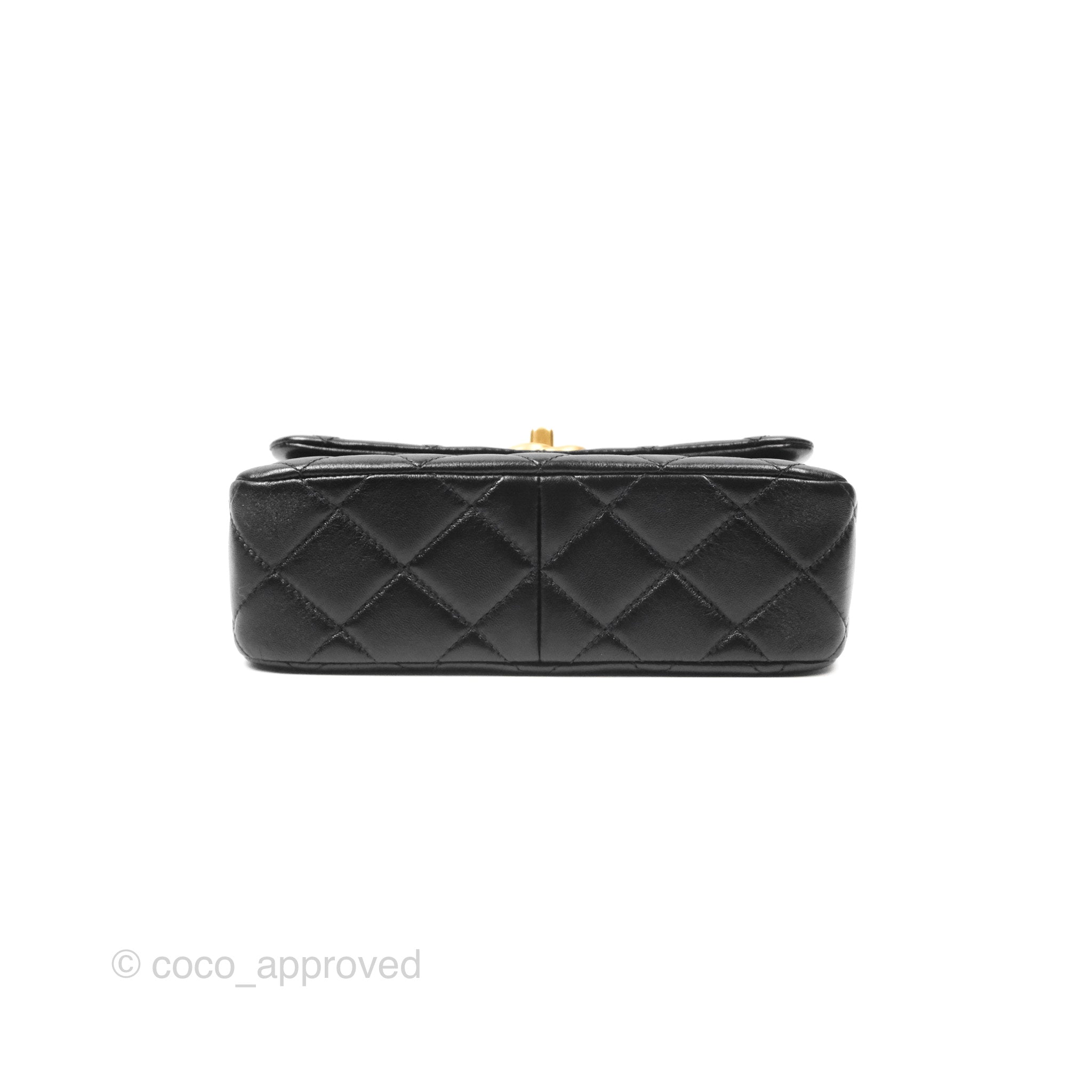 Chanel CC Chain Shoulder Bag Black Shiny Aged Calfskin Leather - Luxury Designer Crossbody Purse for Women, Perfect for Evening Parties & Date Nights