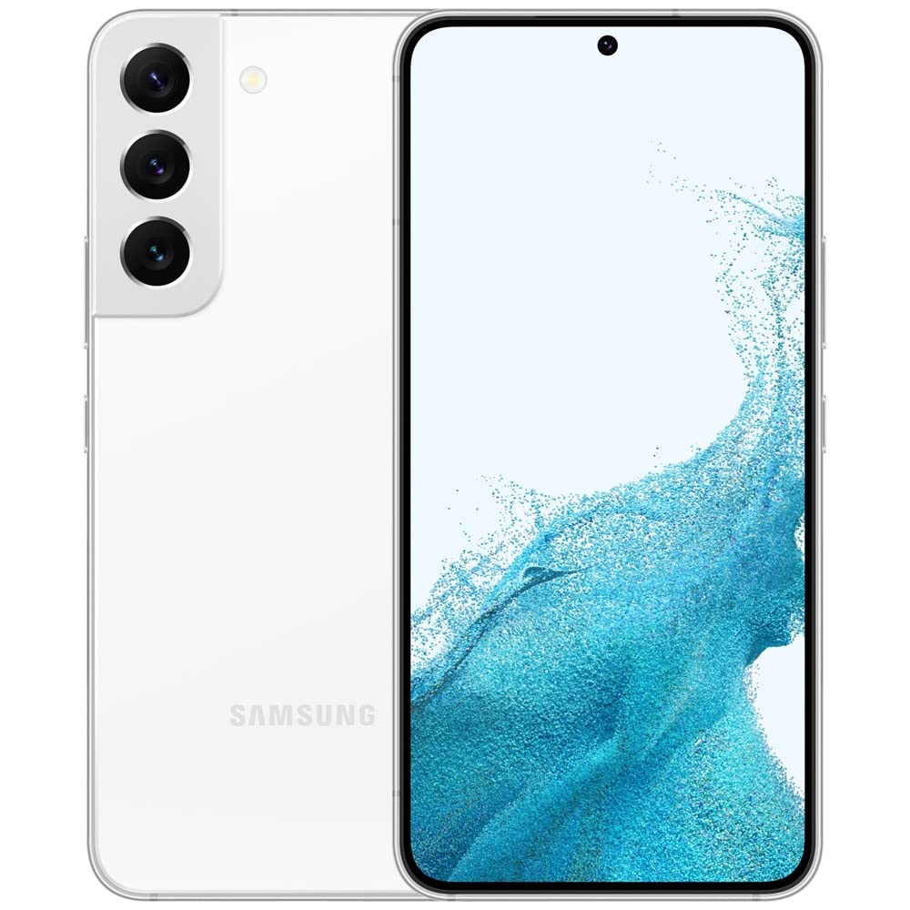 SAMSUNG Galaxy S22 5G Unlocked Smartphone - US Version 256GB Storage, White (Renewed) | Premium Android Phone for Work, Gaming & Photography