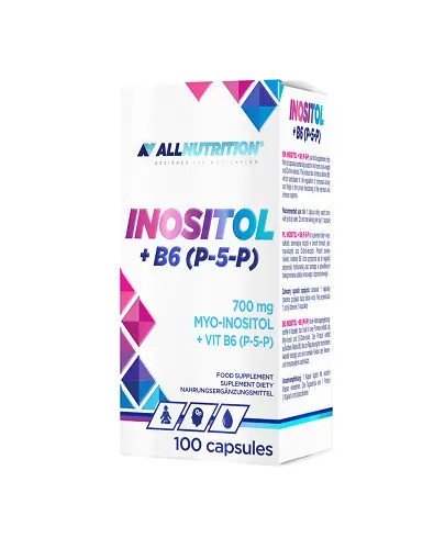 Allnutrition Inositol + B6 (P5P) 100 Capsules - Supports Hormonal Balance & Stress Relief for Women's Health