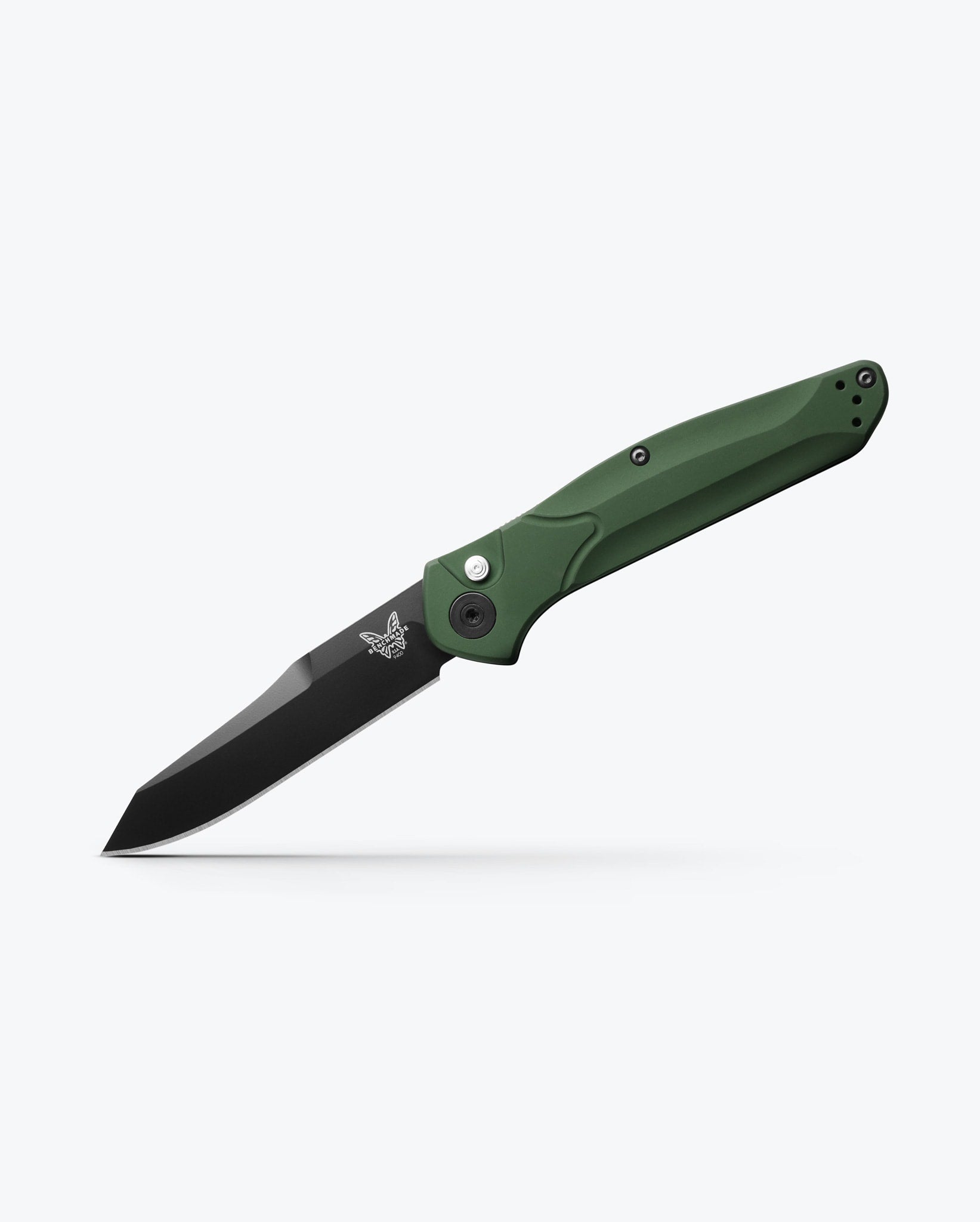 9400BK Auto Osborne Knife - Green Aluminum Handle for Outdoor Camping, Hiking & Everyday Carry (EDC)