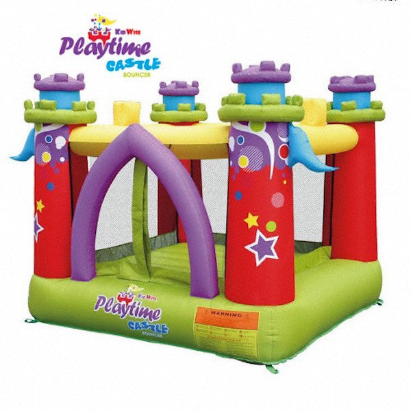 KidWise Inflatable Playtime Castle Bouncer - Indoor/Outdoor Jumping Toy for Kids Birthday Parties, Backyard Play & Toddler Activities - Safe Bounce House for Ages 3-8