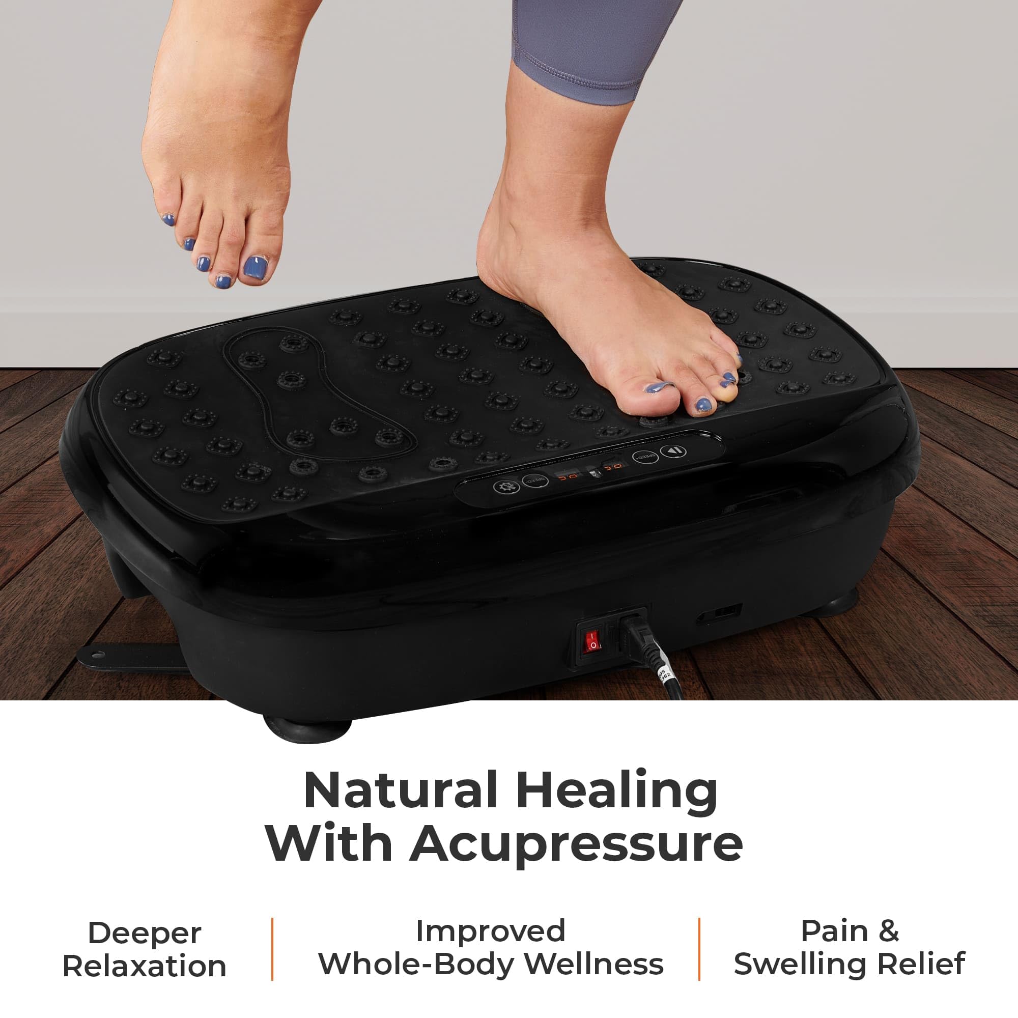 Lifepro Vibration Plate Exercise Machine with Magnetic Therapy - Full Body Workout Platform for Weight Loss & Muscle Toning | Portable Vibration Trainer for Home Gym, Lymphatic Drainage & Post-Workout Recovery | Perfect for Beginners, Seniors & Physical Therapy