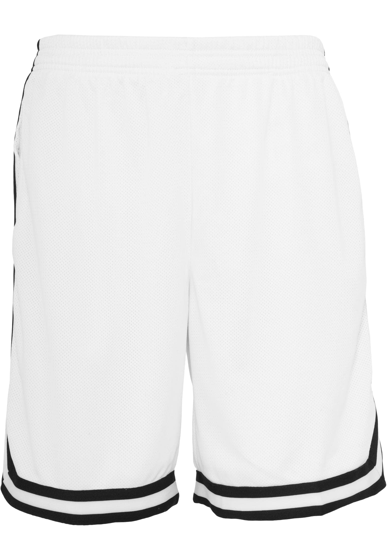 Urban Classics Stripes Mesh Shorts - 3XL Size, White/Black/White Color | Comfortable & Breathable for Summer, Gym, and Casual Wear