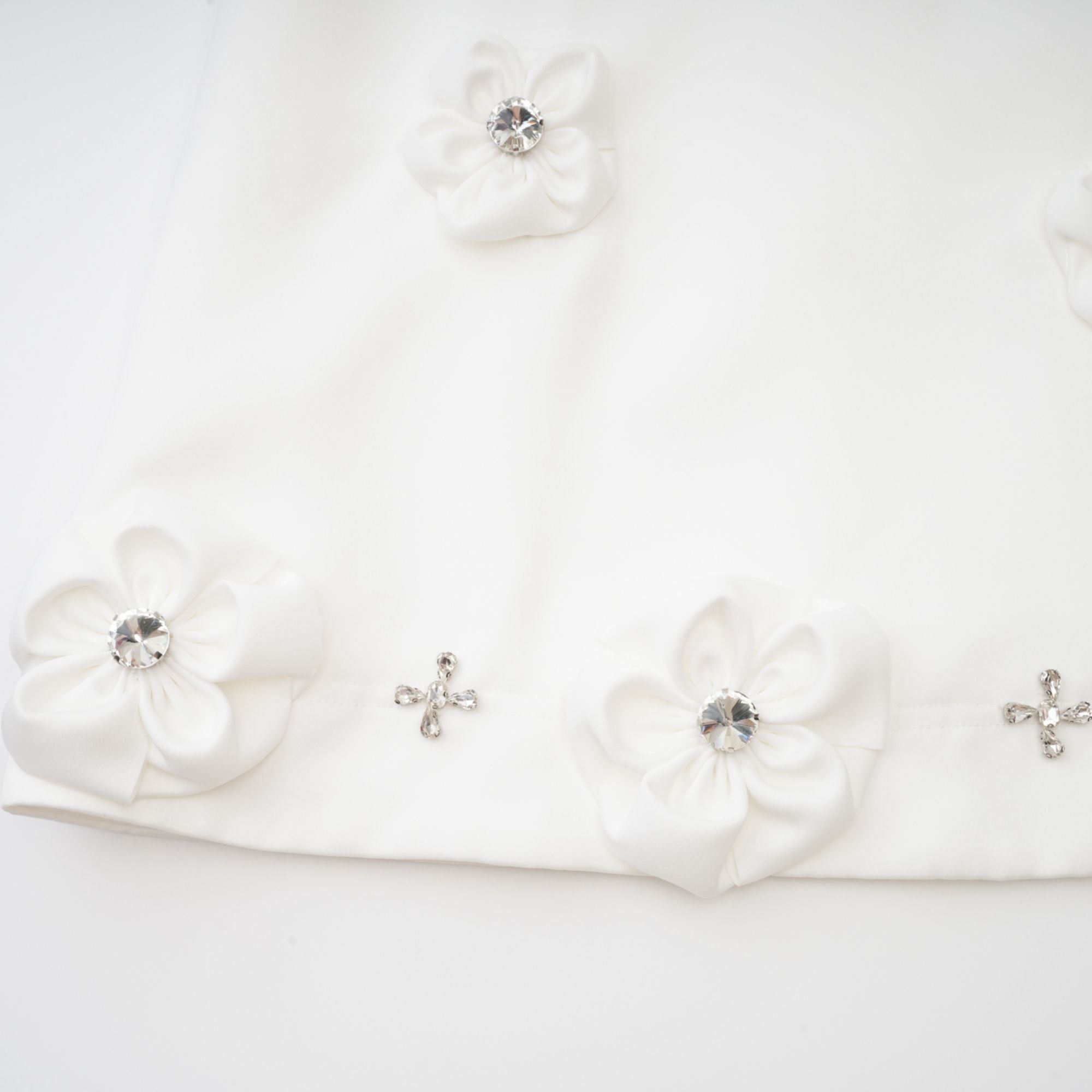 Elegant Aubrie Faux Flower Embellished Dress for Women - Perfect for Weddings, Parties & Special Occasions