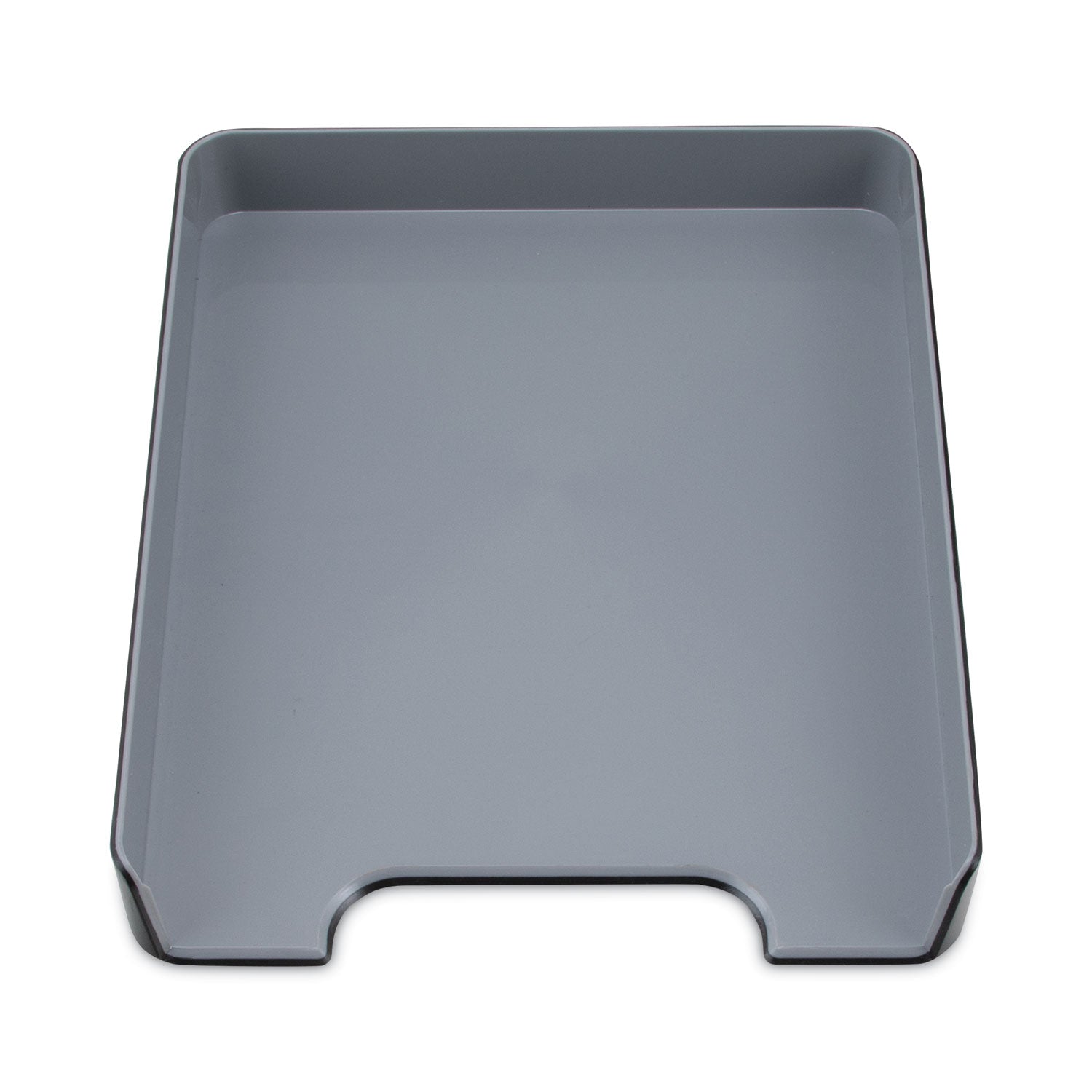 Advantus Fusion 1-Section Black Letter Tray for Office Organization - 9.75