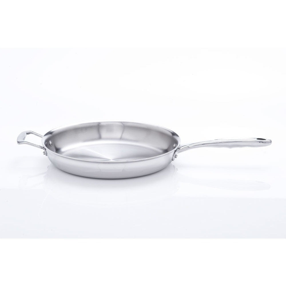 11.5 Inch Stainless Steel Fry Pan - Nonstick Skillet for Cooking, Frying & Searing - Perfect for Gas, Electric & Induction Stovetops - Ideal for Home Kitchen & Restaurant Use