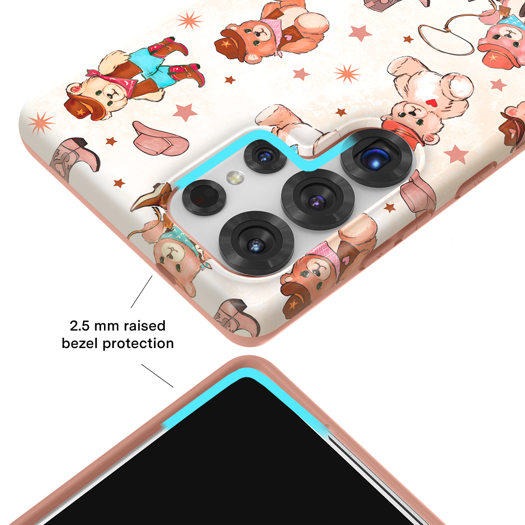 Stylish Cowboy Teddy Bear Samsung Phone Case - Durable Protective Cover for Samsung Galaxy [Model] - Perfect for Western Lovers & Country-Themed Gifts