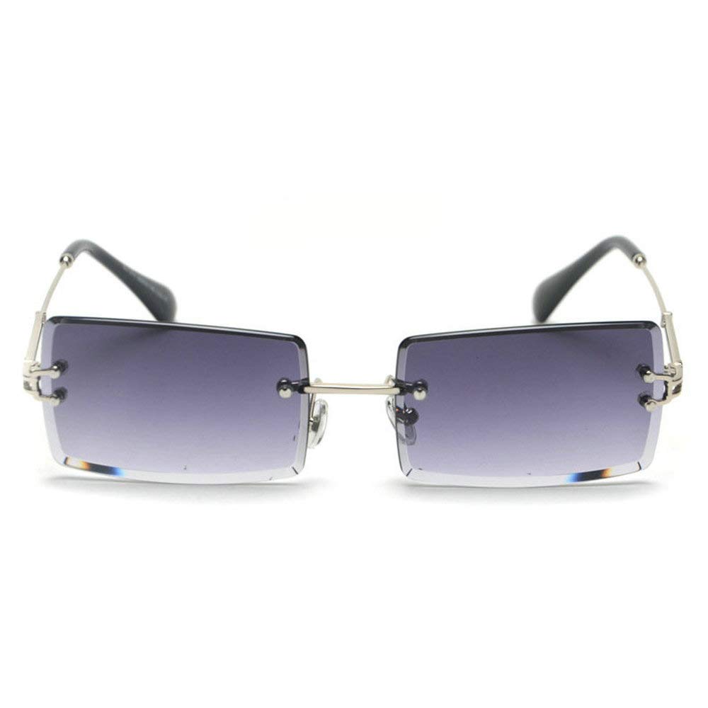Trendy Small Rectangle Sunglasses for Women - Ultralight Candy Color Rimless Ocean Sun Glasses | Perfect for Beach, Driving & Summer Fashion