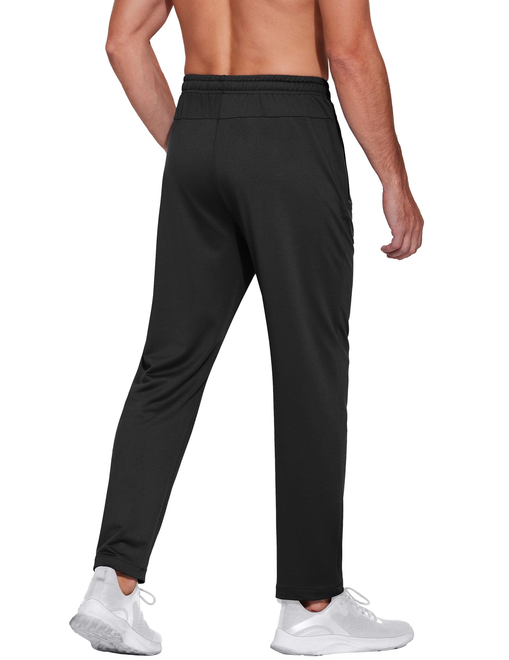 COOFANDY Men's Lightweight Sweatpants with Zipper Pockets - Athletic Running Joggers, Gym Workout Pants for Men - Open Bottom Design for Comfort & Mobility | Perfect for Running, Training, Lounging & Casual Wear