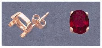 Premium 6x4mm & 9x7mm Oval Low Profile Earring Settings - Solid Sterling Silver or 14K Gold (2-Piece Set) | Handcrafted in USA | Perfect for Daily Wear, Special Occasions & Jewelry Making
