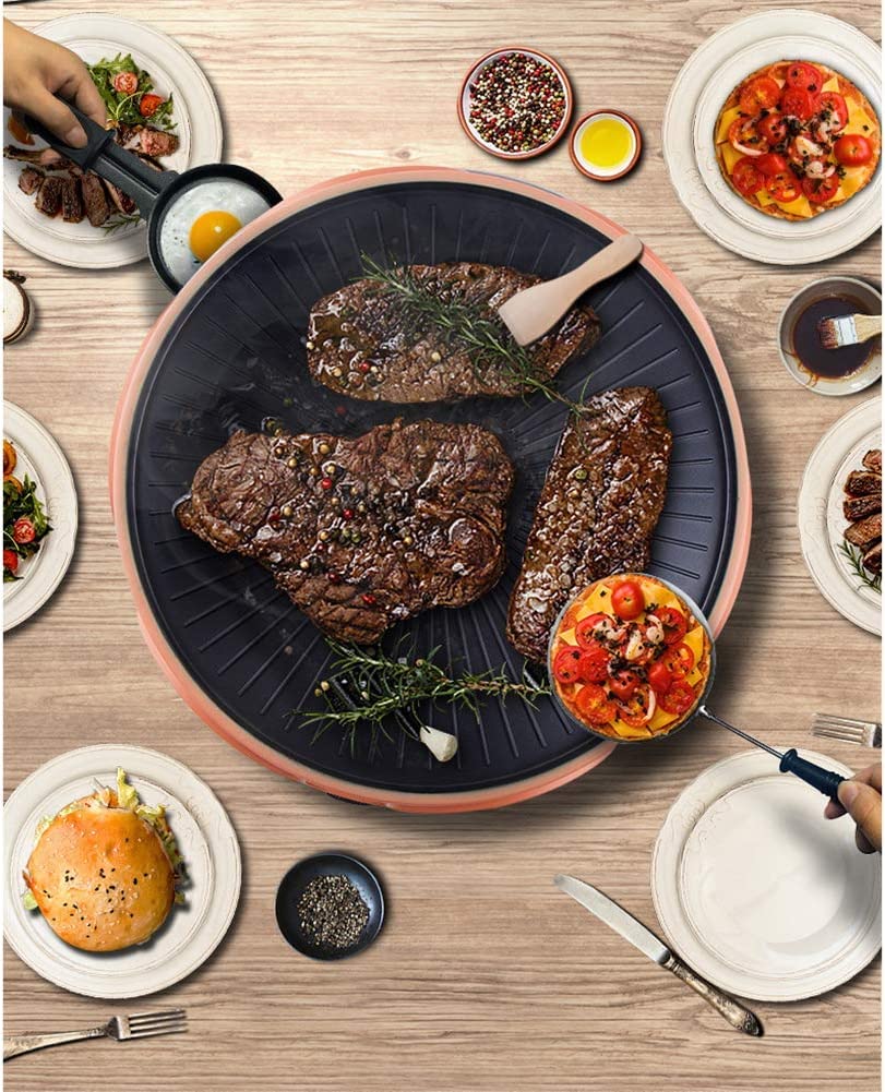 Multifunctional Electric Oven & Smokeless Indoor Grill - Household Korean BBQ, Pizza Maker for Home Kitchen | Perfect for Family Gatherings, Parties & Quick Meals