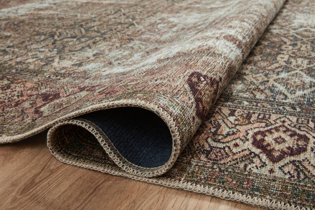 Loloi Amber Lewis Georgie Collection GER-07 Moss/Salmon 5' x 7'6