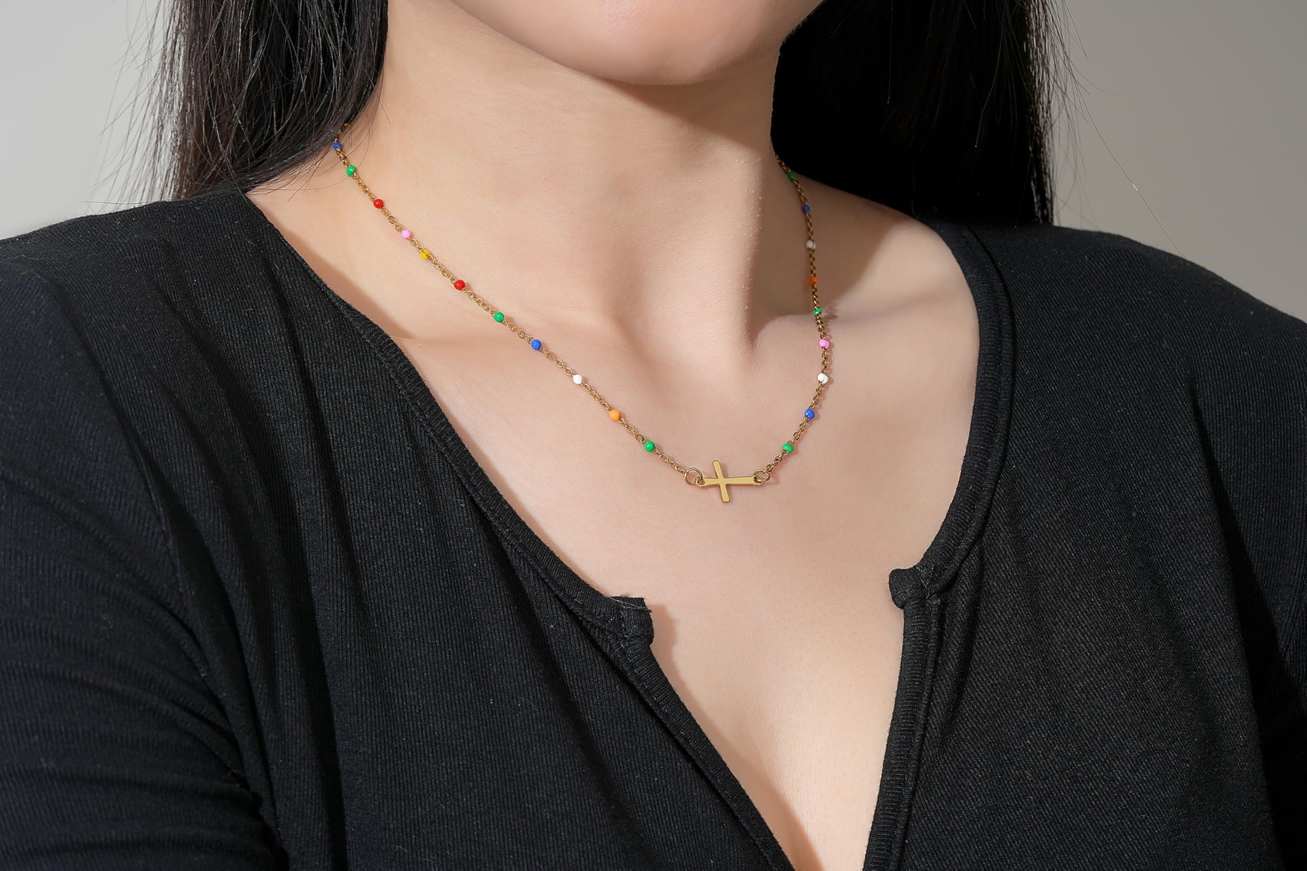 Christian Cross Necklace for Women - Religious & Inspirational Gift for Sister, Friend, or Confirmation - Perfect for Birthdays, Encouragement, and Daily Faith Reminder