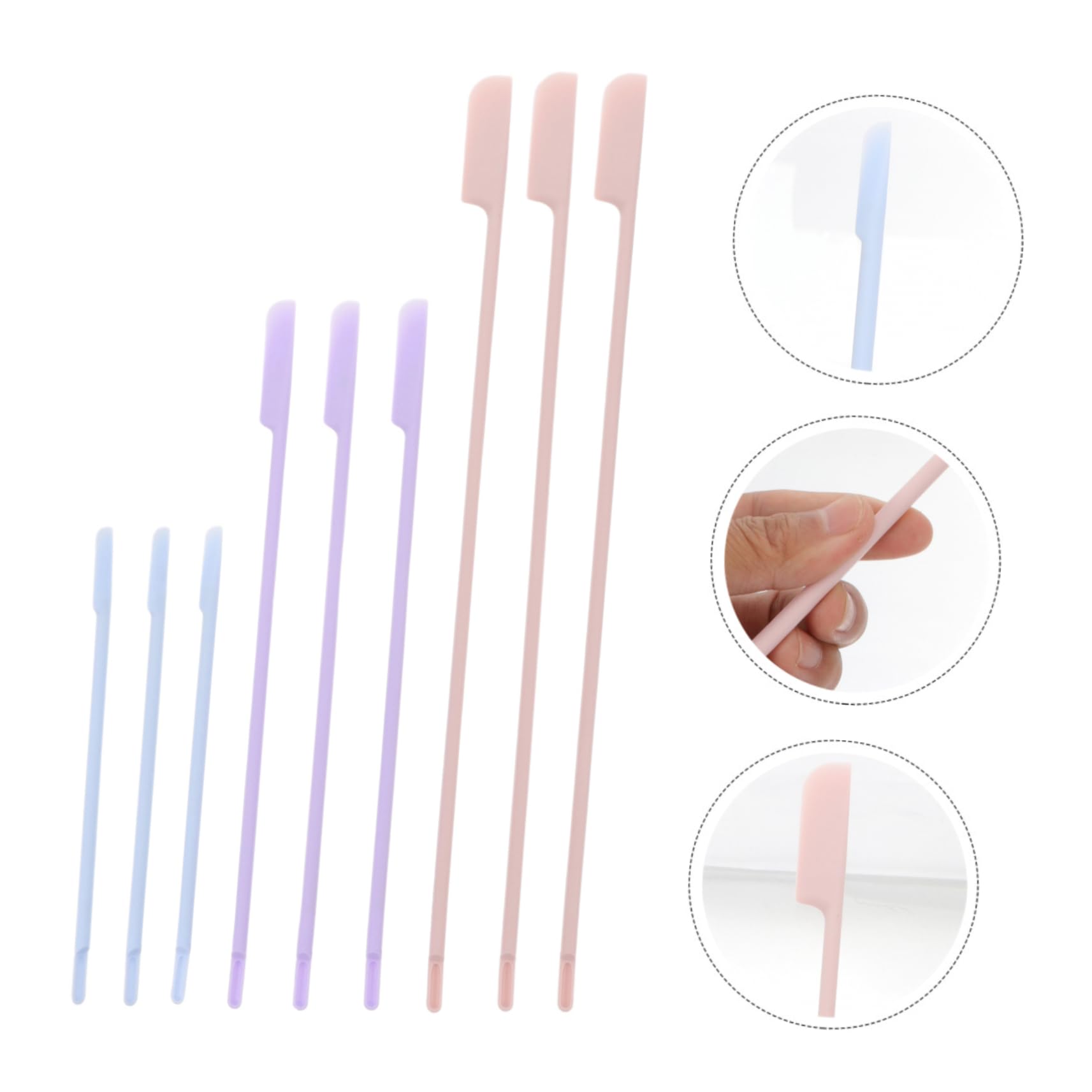 FOMIYES 9-Piece Reusable Silicone Spatula Set for Cream, Lotion, Makeup & Hair Products - Easy to Clean, Dishwasher Safe - Perfect for Kitchen, Salon & DIY Beauty Projects