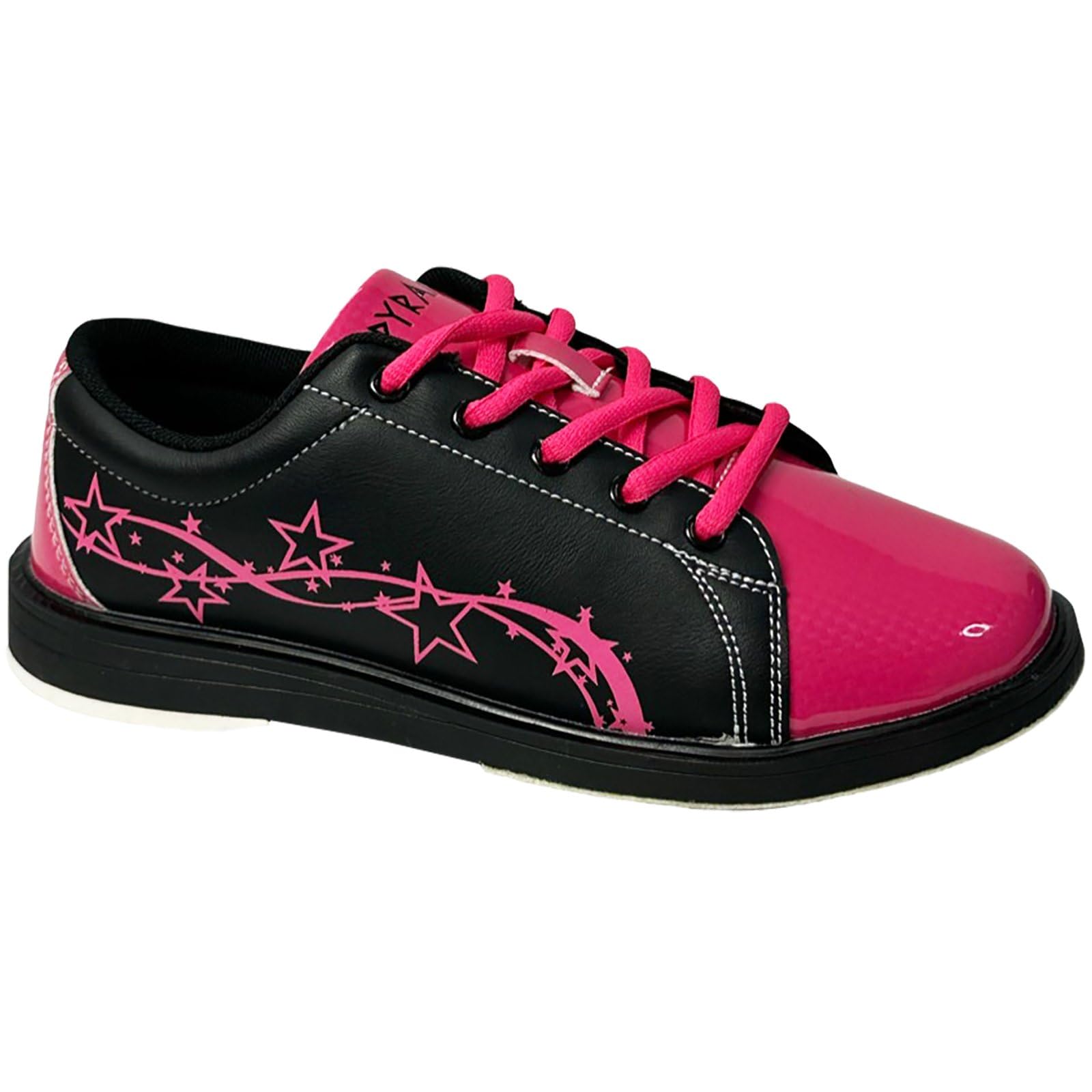 Pyramid Women's Rise Black & Hot Pink Bowling Shoes - Comfortable & Stylish for League Play & Casual Bowling