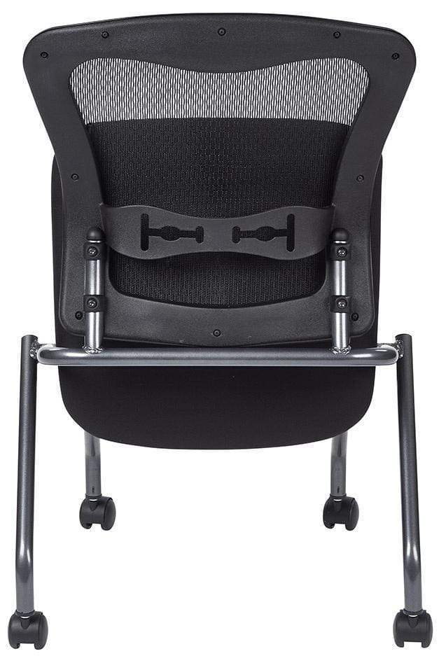Office Star Pro Line II Armless Folding Mesh Chair - 2 Pack [84220] | Ergonomic & Breathable Office Chair for Home, Office & Conference Rooms | Perfect for Workstations, Study Areas & Small Spaces