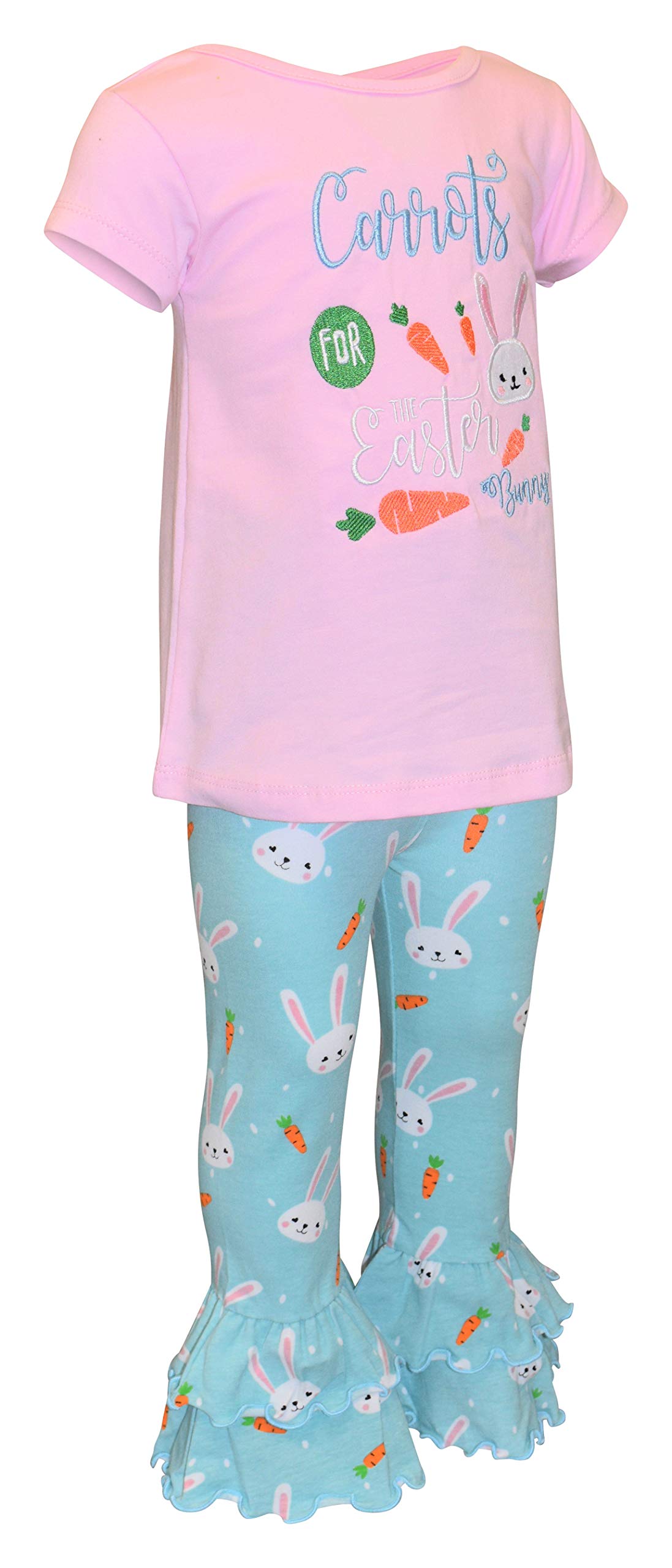 Girls 2-Piece Ruffle Leggings & Shirt Set - Toddler Outfit for Playtime