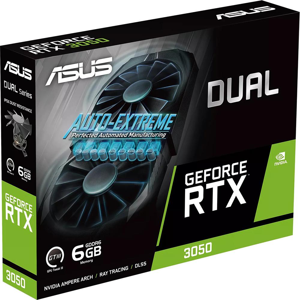 ASUS DUAL GeForce RTX 3050 6GB GDDR6 Gaming Graphics Card - Perfect for 1080p Gaming, Streaming & Content Creation