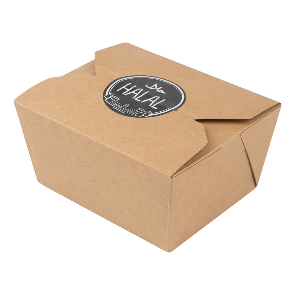 Restaurantware Label Tek 2 Inch Tamper-Evident Stickers for Halal Food - 500 Rolled Tamper Seal Stickers with Chalkboard Design, Black with White Font - Ideal for Safe Food Delivery, Takeout Containers & Plastic To-Go Packaging