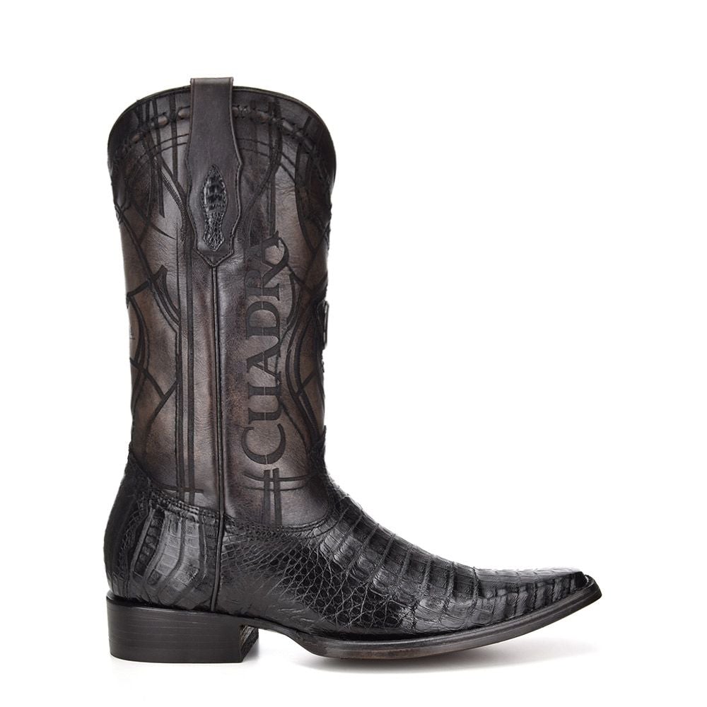 1B1NFY Men's Cuadra Black Dress Cowboy Caiman Leather Boots – Stylish Western Boots for Rodeo, Country Dance & Casual Wear