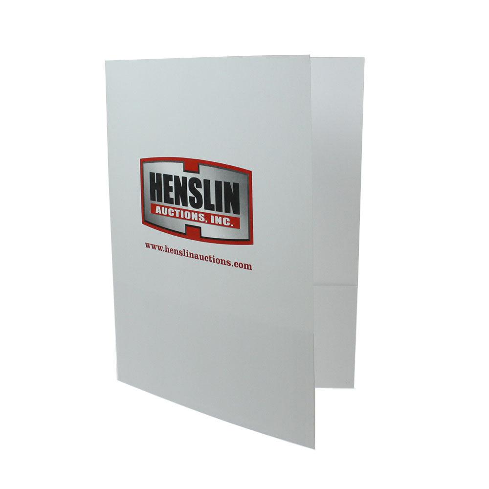 Custom Glossy Presentation Folders - 50 Pack (Letter Size, 10pt Thick) - Perfect for Business, School & Office Organization