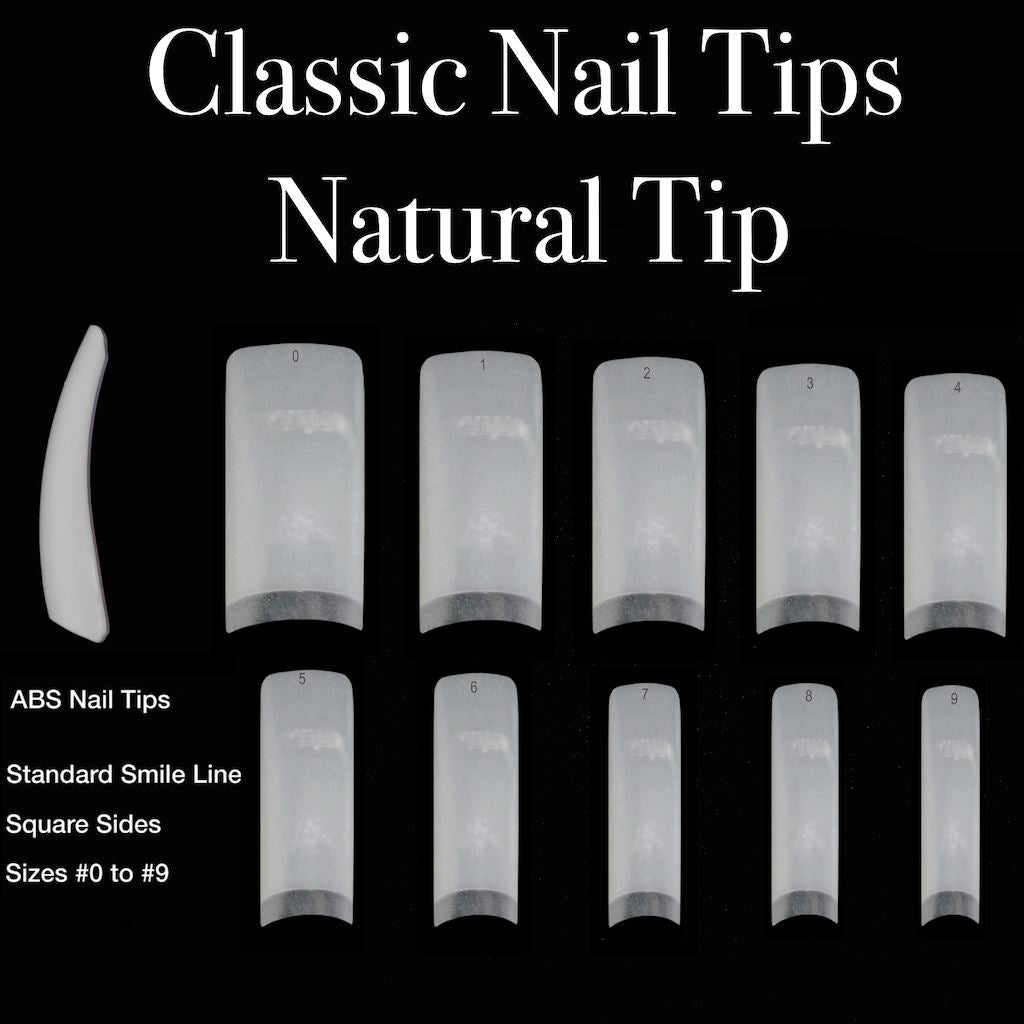 Classic Natural Nail Tips - Premium Acrylic False Nails for Manicure & Nail Art | Perfect for Salon, Home Use & Special Occasions