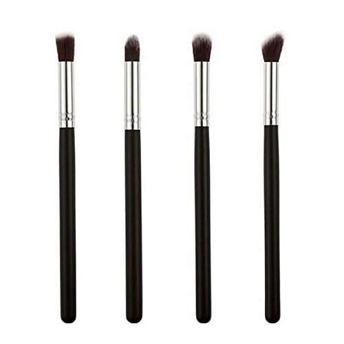 Professional 4-Piece Eye Makeup Brush Set - Eyeshadow, Foundation, Mascara & Blending Pencil Brushes for Flawless Makeup Application | Perfect for Daily Use, Professional Makeup Artists & Travel Beauty Kits