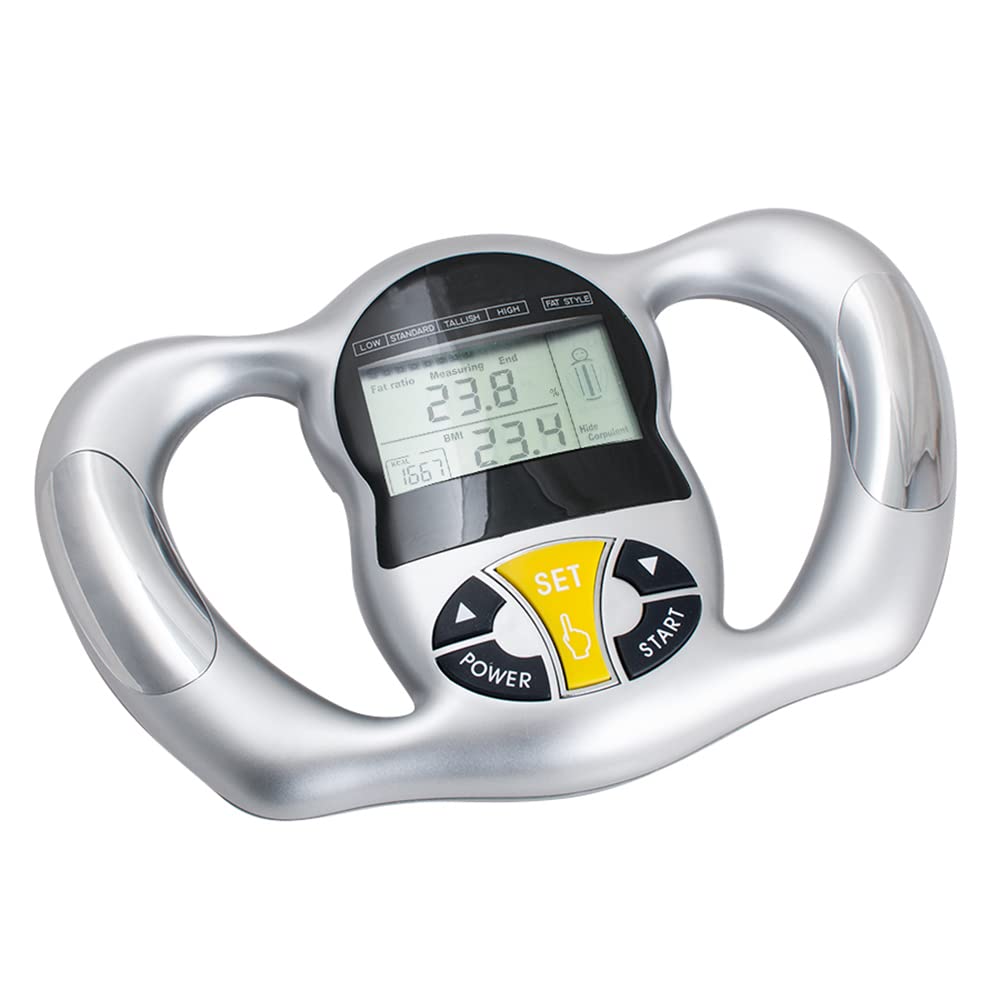 Digital Body Fat Analyzer - Handheld BMI Scale with LCD Display for Accurate Body Composition Measurement - Ideal for Home Fitness, Weight Loss & Health Monitoring