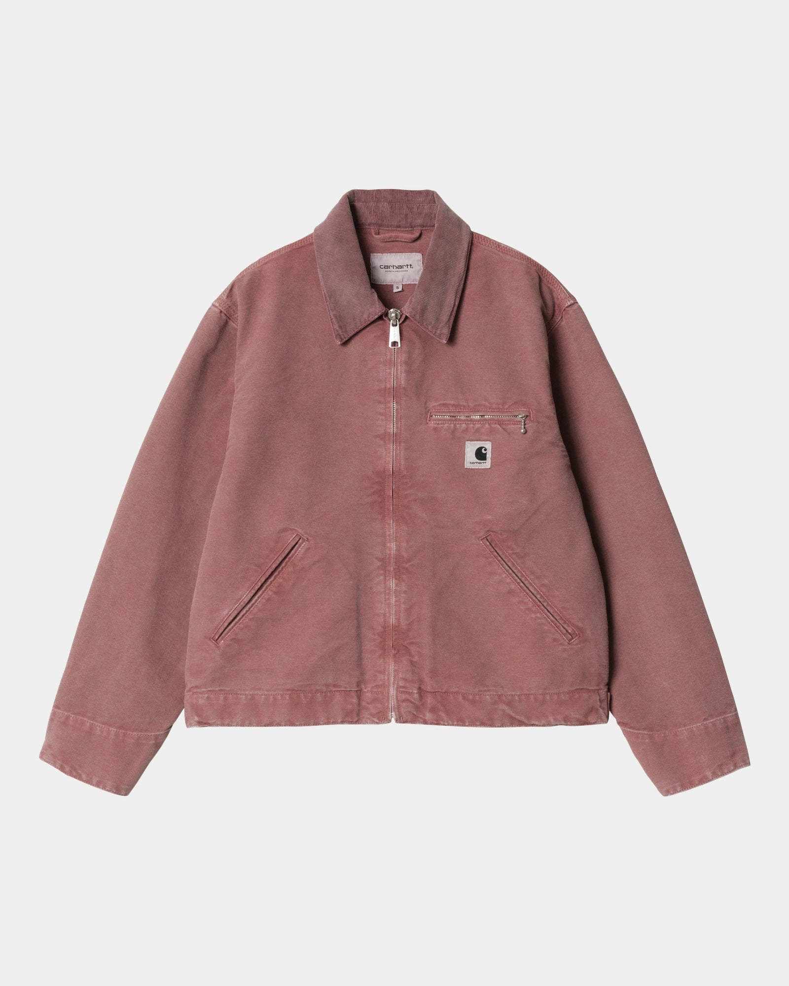 Women's OG Detroit Jacket - Dusky Pink Stone Canvas Waterproof Windbreaker | Vintage Style Winter Coat for Outdoor Hiking & Urban Streetwear Fashion