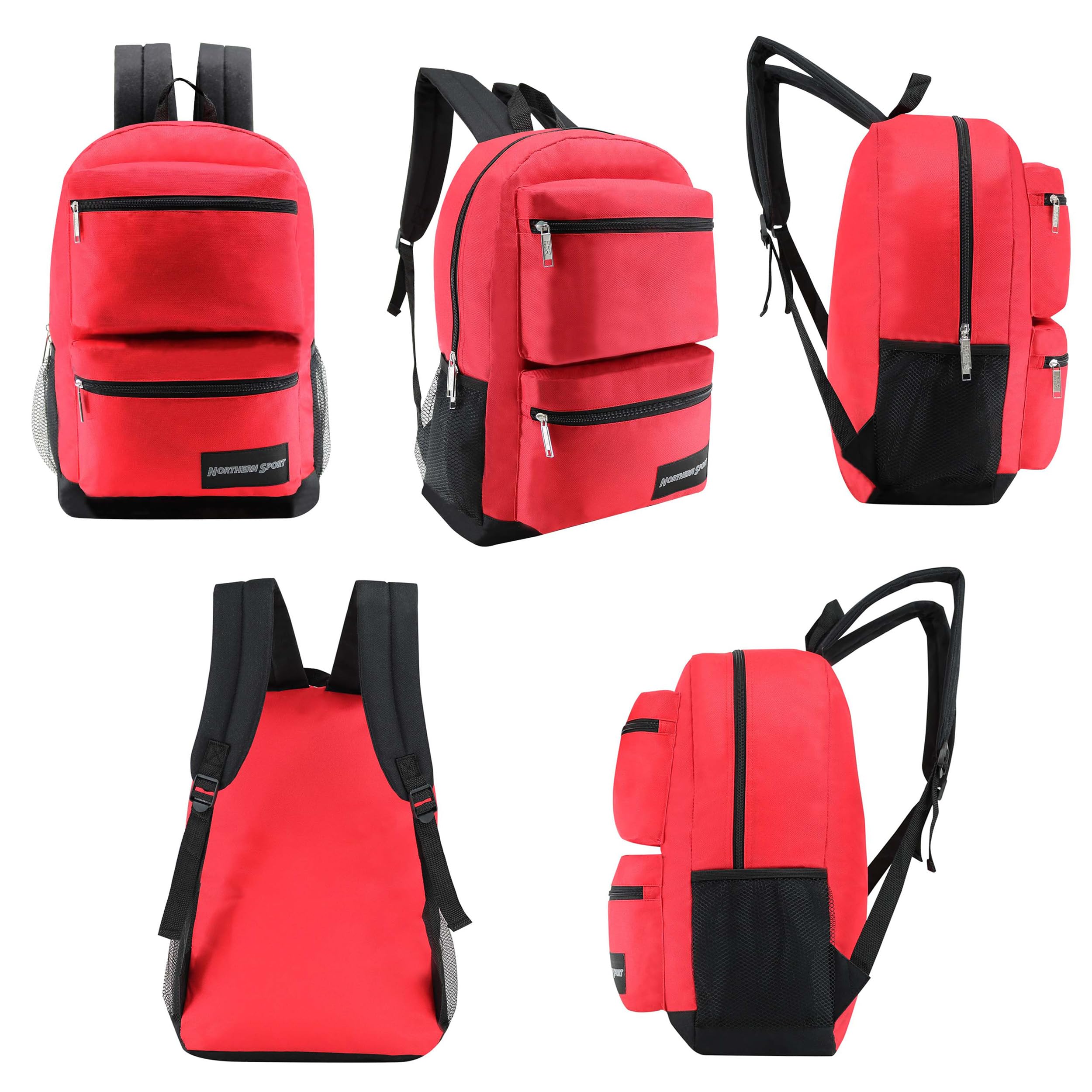 6-Pack 17 Inch Backpacks with 50 Piece School Supplies Set - Includes Pens, Pencils, Crayons | Bulk Back to School Bundle for Elementary, Middle & High School Students | 6 Colorful Styles | Perfect for Classroom, Study & Daily Use