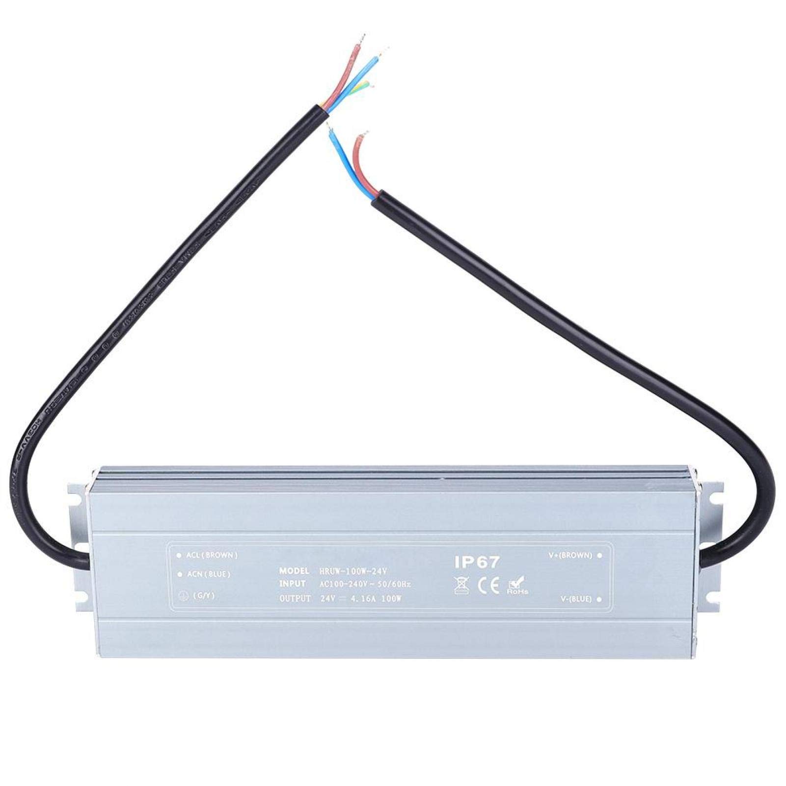24V LED Power Supply Driver - Waterproof & Anti-Rust 24VDC Transformer for Outdoor LED Lights, Computer Projects - Easy Installation & Durable for Home, Garden & DIY Lighting Systems