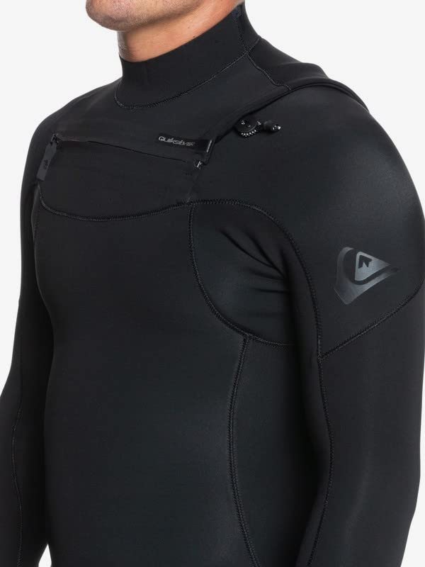 Quiksilver Men's 3/2mm Chest Zip Wetsuit - Full Body Neoprene Surfing Suit for Cold Water Surfing, Diving & Water Sports